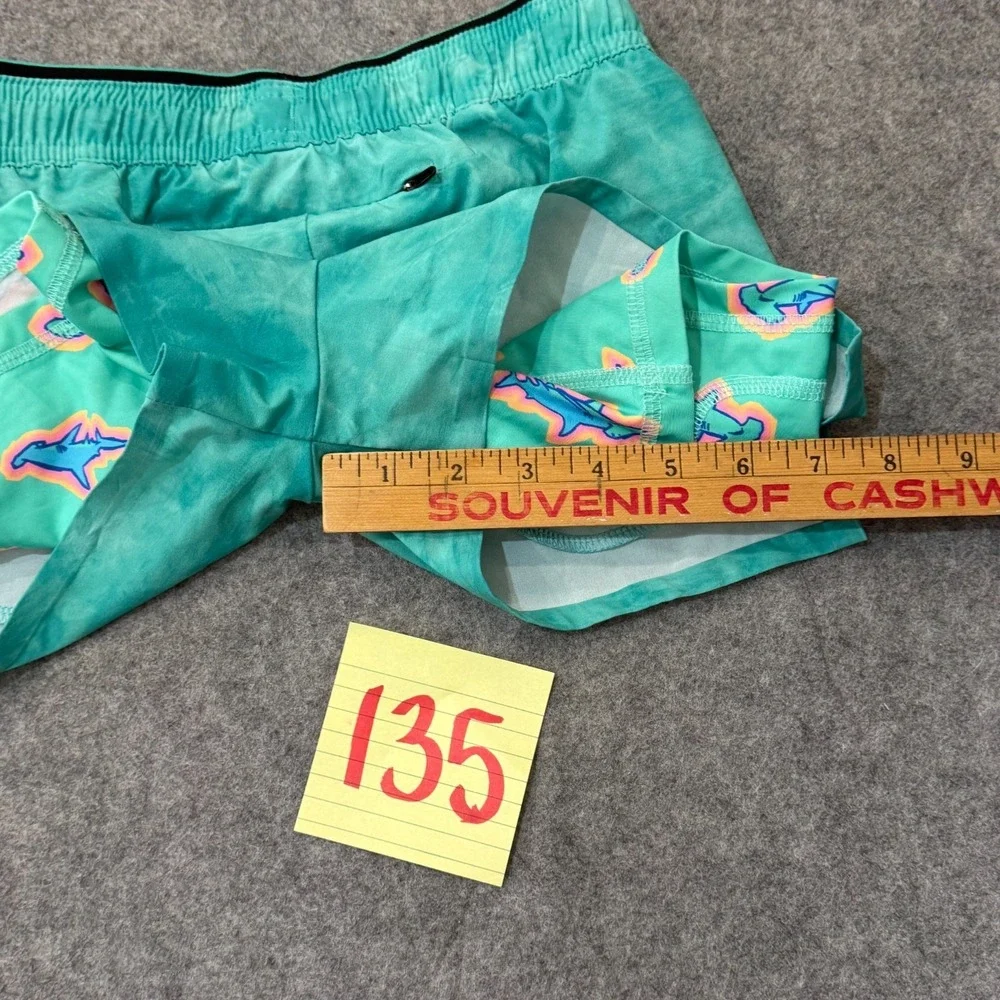 Chubbies Boys Green Tie Dye Apex Swimmers Lined Shorts Youth Size XS 6/7